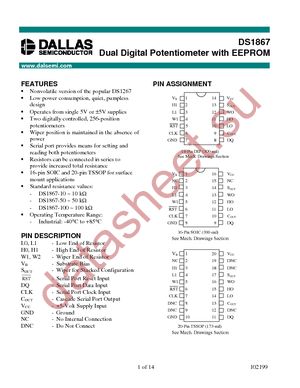 DS1867E-100 datasheet  